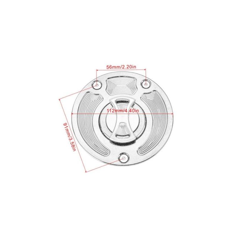 Bouchon De Réservoir Avec Serrure à Clé Pour Moto Kawasaki - Compatible Z800, Z1000, ZX6R, ZX10R, Z750, Etc.