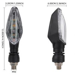 CLIGNOTANTS BARACUDA MOTO NOIRS LED ABS x2