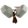 CLIGNOTANTS ENCASTRABLES MOTO CLAIRS LED ABS GOUTTE D'EAU SUZUKI