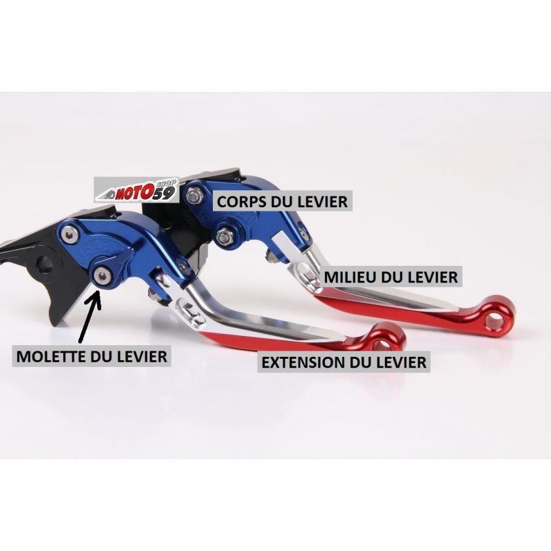Levier De Frein Et D'embrayage Réglable Pliable Pour Suzuki GSR 400 600 750 - Aluminium CNC 6061 - Couleur Noir - 8