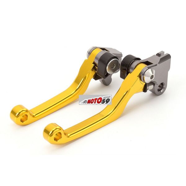 Leviers Repliables Frein Et Embrayage Pour Yamaha FZS Fazer 1000 (2001-2005) - Noir/bleu