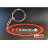 PORTE CLÉS LATEX MOTOS KAWASAKI OVALE ROUGE