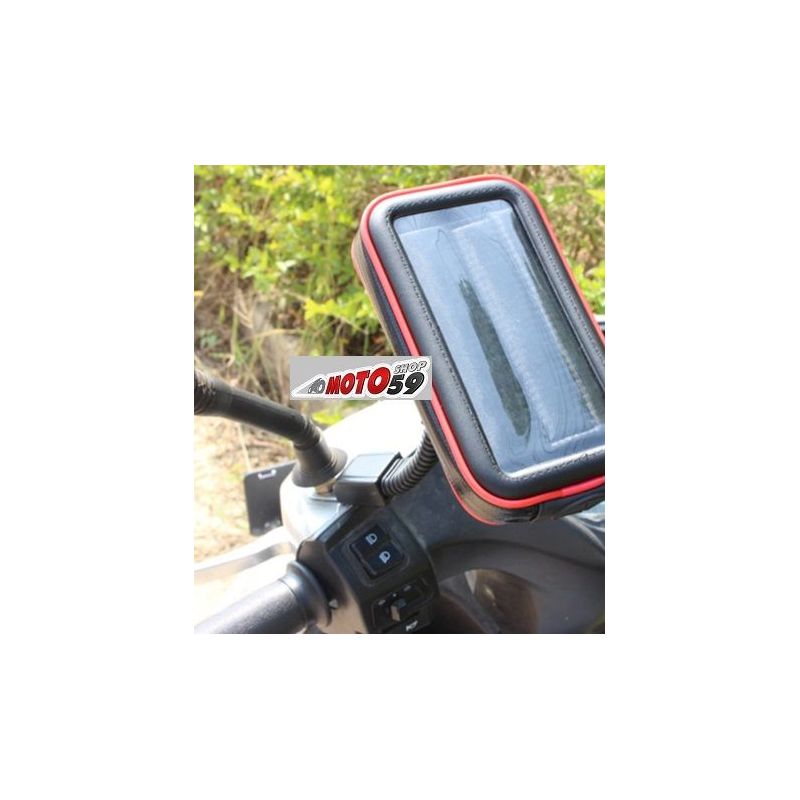 HOUSSE Etanche & Tactile / SUPPORT Téléphone GPS Moto Quad Scooter