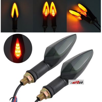 CLIGNOTANTS BARACUDA PLUS FEU STOP MOTO NOIRS LED ABS x2 CLIGNOTANTS BARACUDA PLUS FEU STOP MOTO NOIRS LED ABS x2