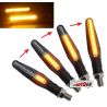  CLIGNOTANTS SEQUENTIELS DYNAMIQUE STEM MOTO NOIRS LED ABS x2
