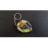 PORTE CLÉS LATEX MOTOS CASQUE ROSSI 46 JAUNE