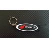 PORTE CLÉS LATEX MOTOS HONDA OVALE BLANC
