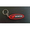 PORTE CLÉS LATEX MOTOS HONDA OVALE ROUGE