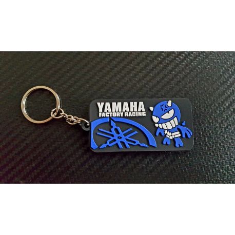 PORTE CLÉS LATEX MOTOS YAMAHA DIABLE BLEU